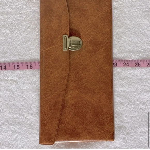 Vintage Brown Faux Leather Knitting  Needles Case With Knitting Needles - Picture 12 of 14